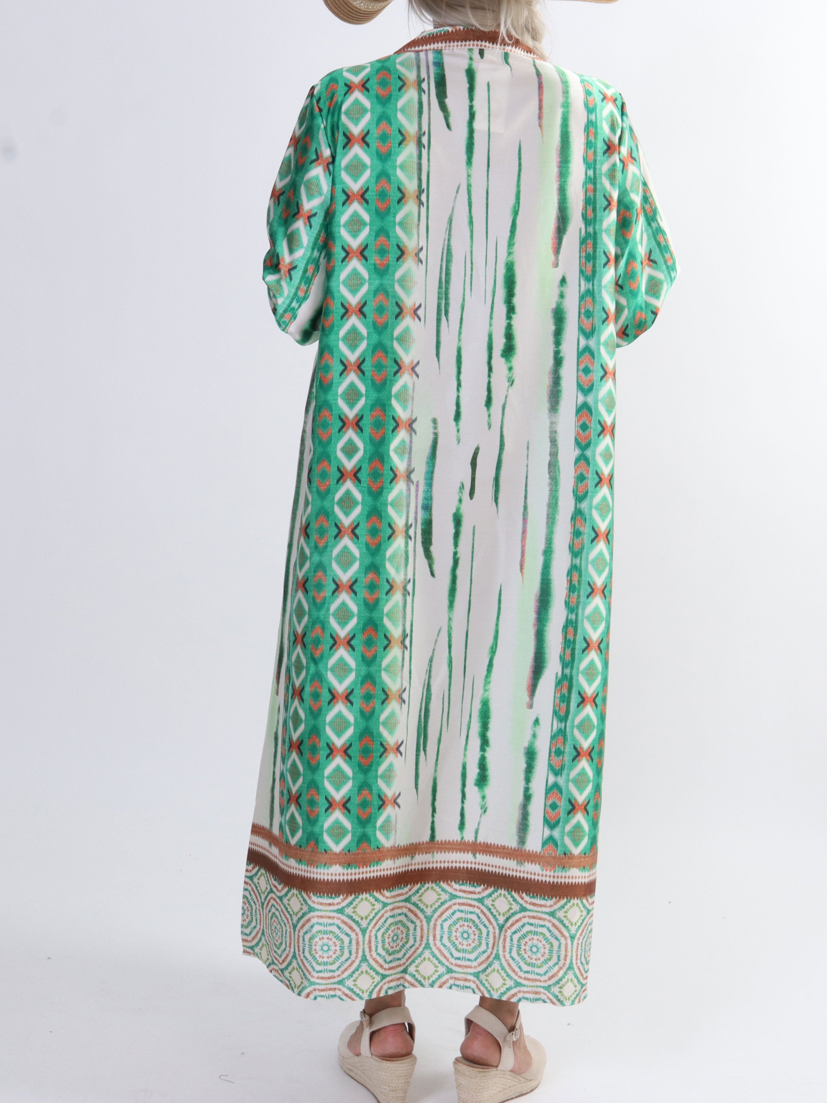 Hyben - Langærmet kjole i silkelook